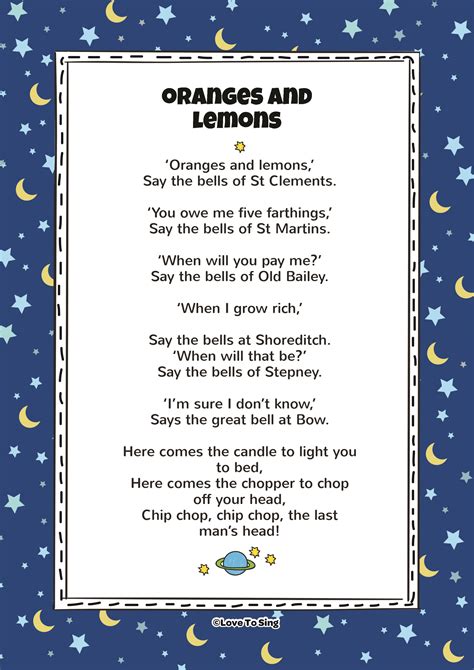 orange and lemons lyrics
